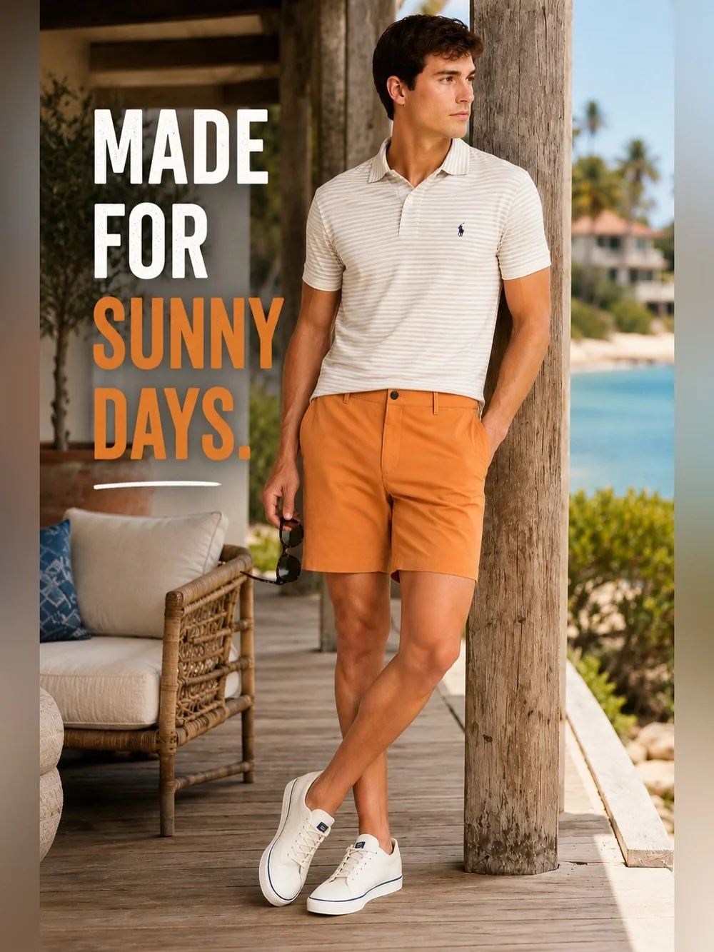 Faherty All Day Shorts Peach Stretch Performance Casual Travel Men 34 CMB3009